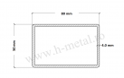Teava rectangulara zincata 80x50x4 mm 2